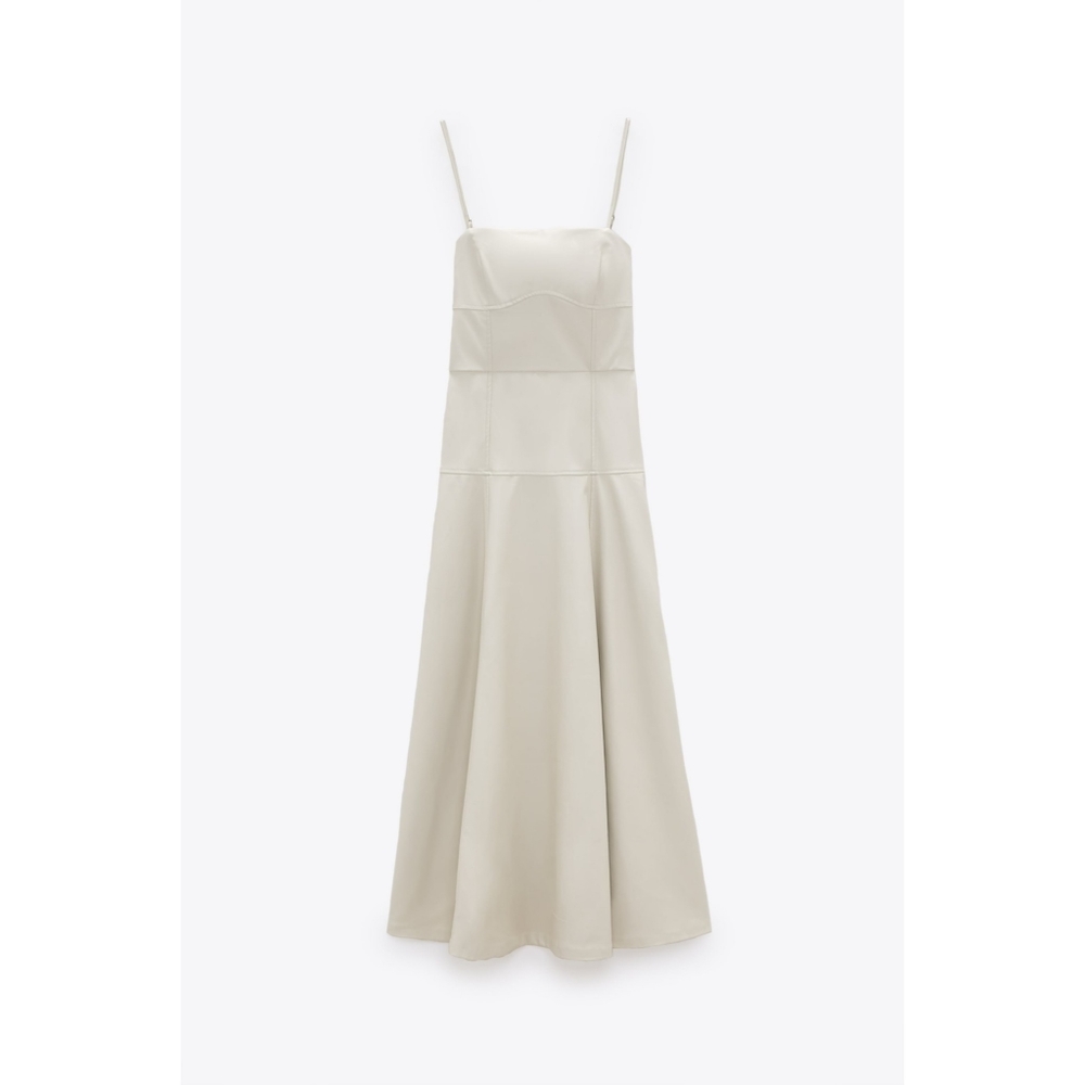 Zara faux leather maxi dress